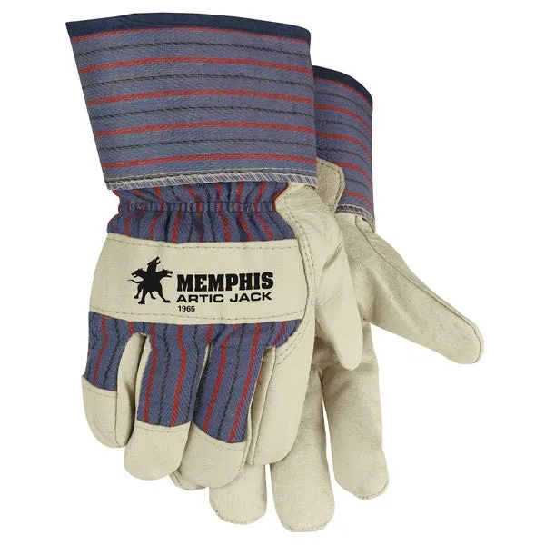 1965L MCR Safety Artic Jack Leather Palm Gloves, Large, Leather, Safety Cuff