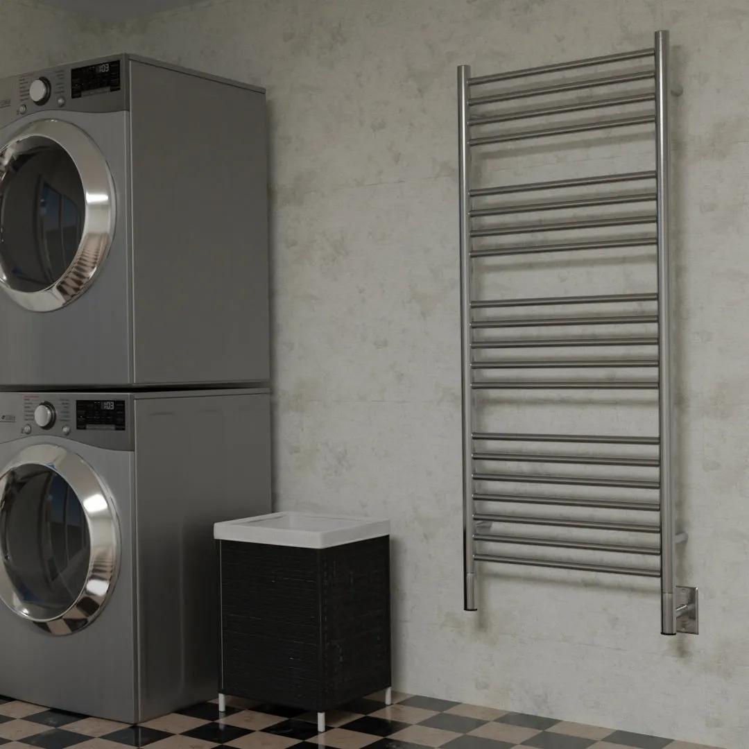Amba DSP Jeeves Model D Straight 20 Bar Hardwired Towel Warmer in Polished