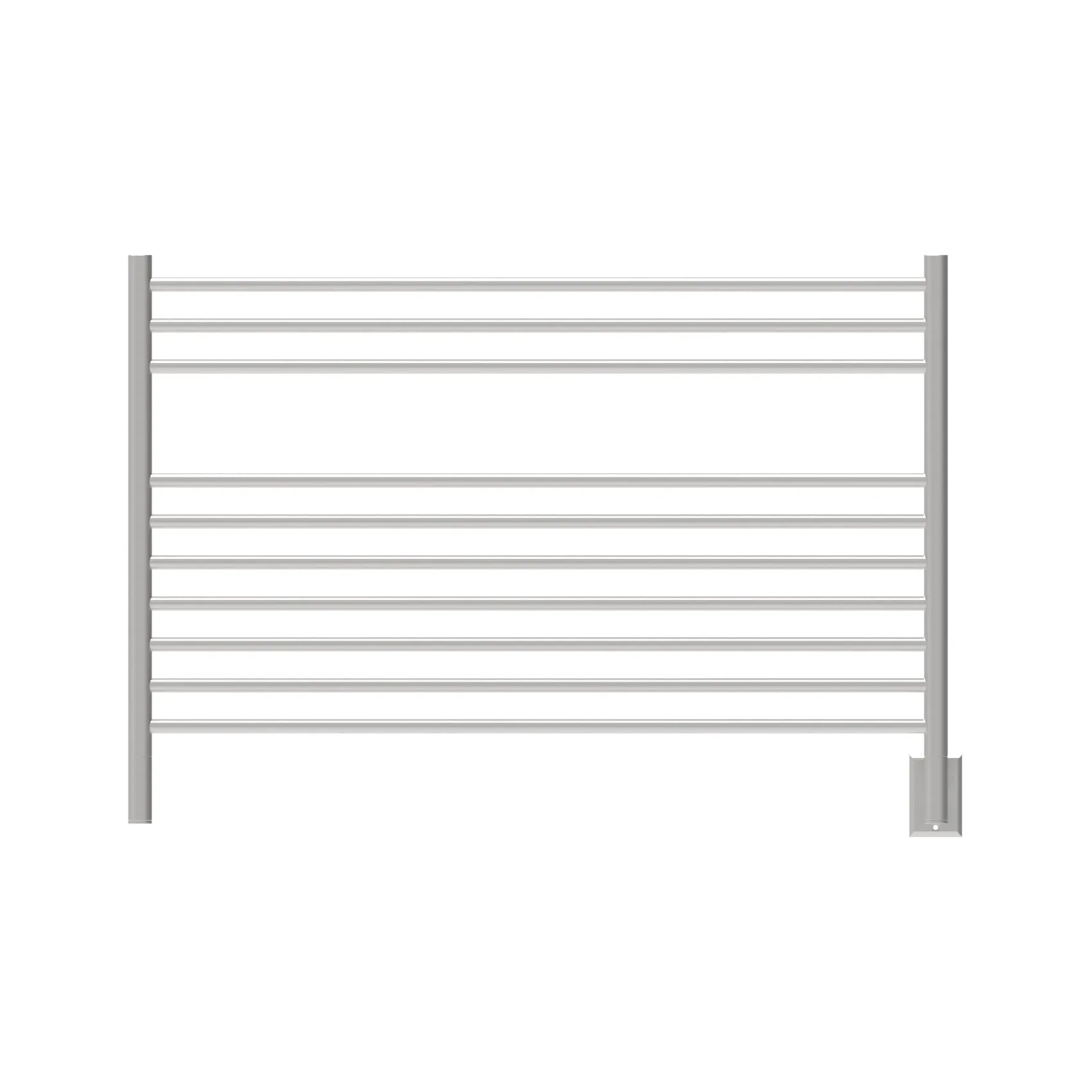 Amba LSB Jeeves Model L Straight 10 Bar Hardwired Towel Warmer in Brushed