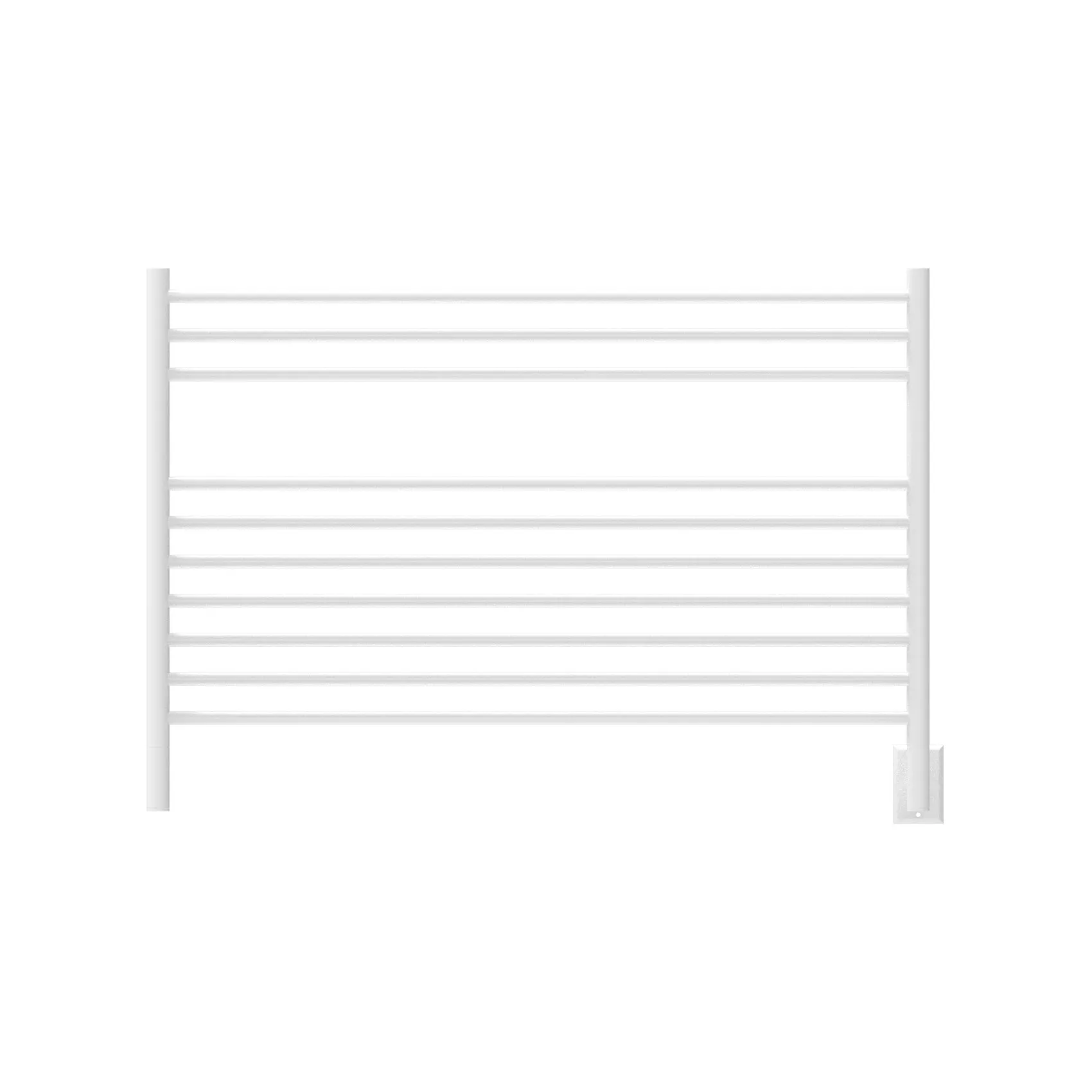 Amba LSW Jeeves Model L Straight 10 Bar Hardwired Towel Warmer in White