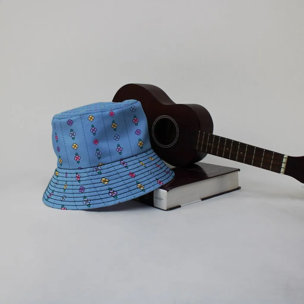 Arcade Pixel Flowers Bucket Hat