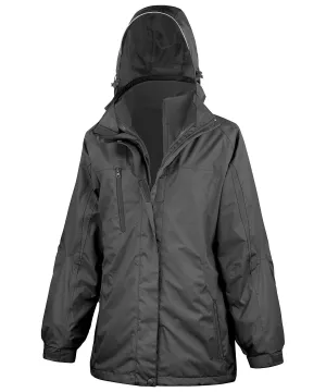 Black/Black - Women's 3-in-1 journey jacket with softshell inner