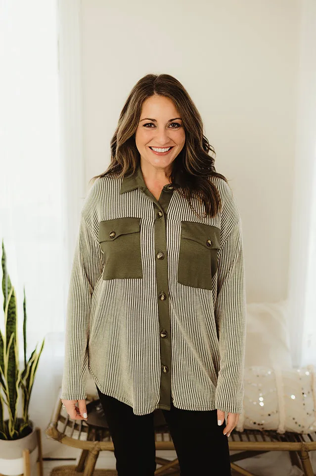 Button Down Stripe