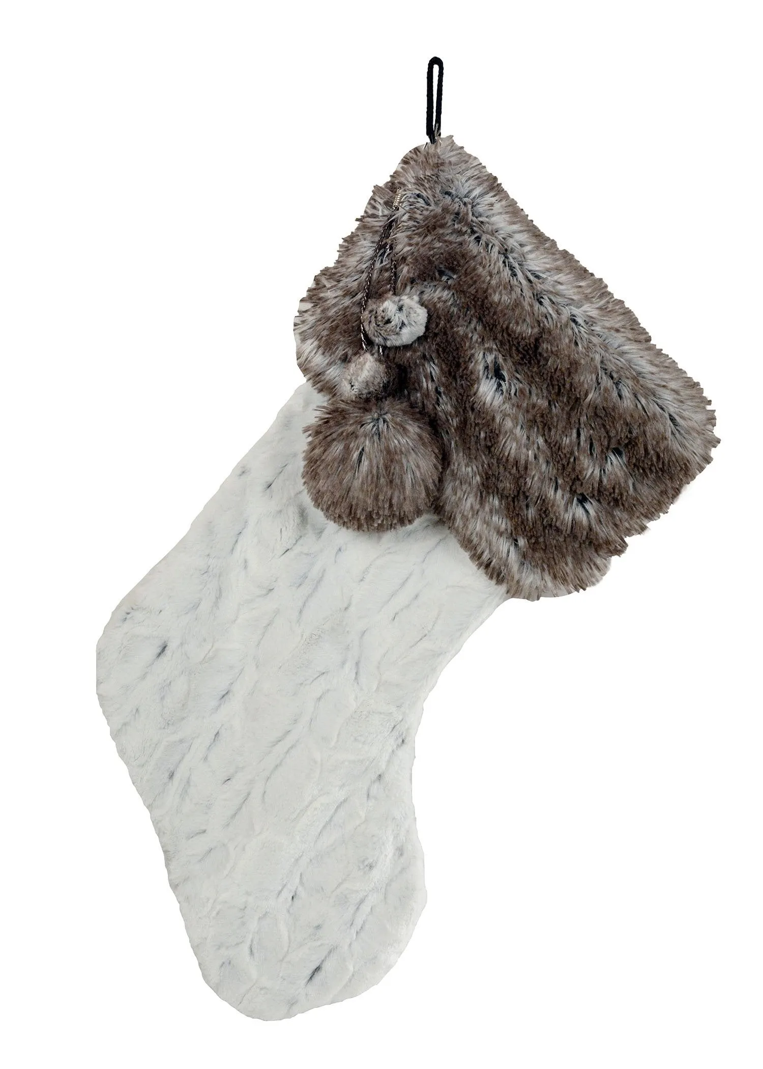 Christmas Stocking - Assorted Faux Fur w/ Fox Fur Cuffs