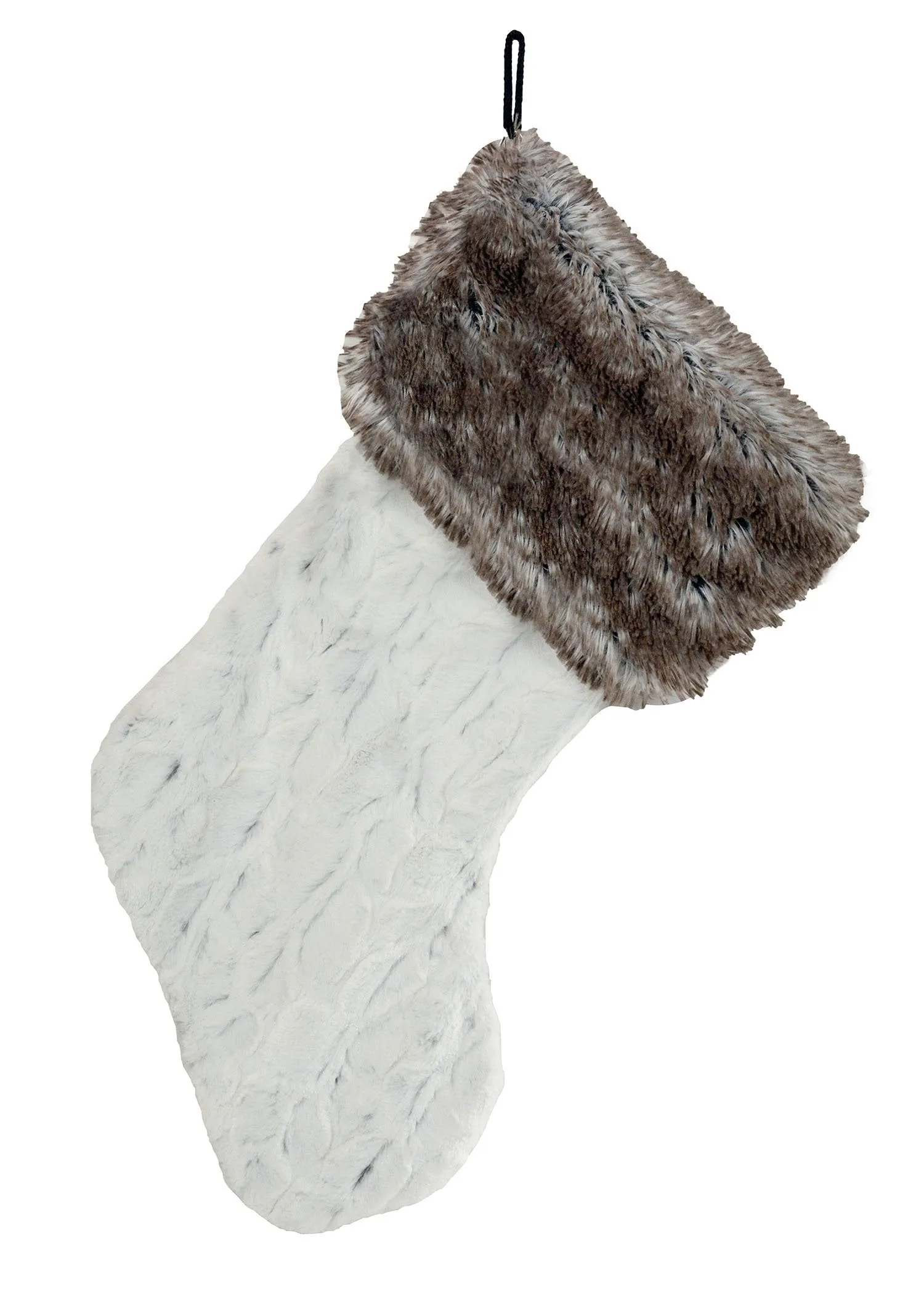 Christmas Stocking - Assorted Faux Fur w/ Fox Fur Cuffs