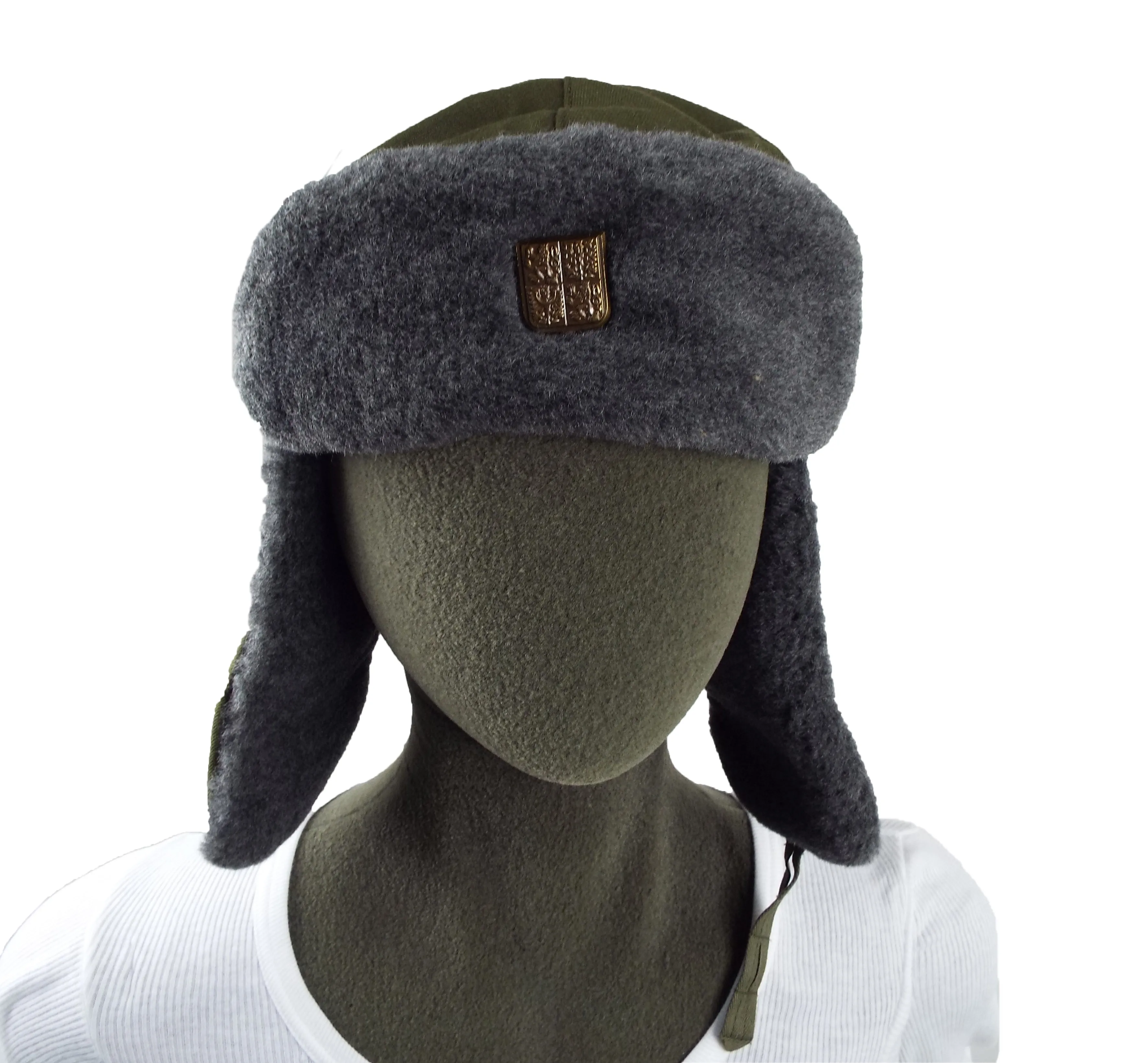 New Unissued Childrens Small Size Ushanka Czech Army Winter Hat