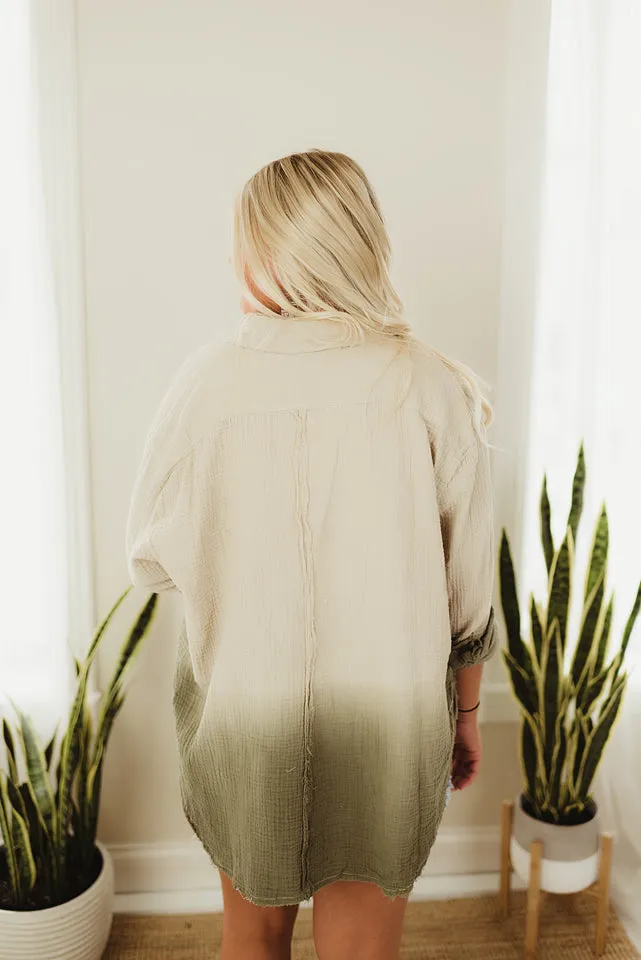 Dip Dye Button Down