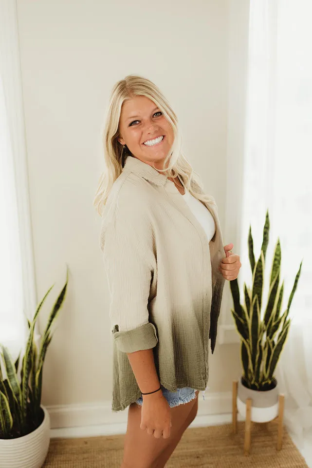 Dip Dye Button Down