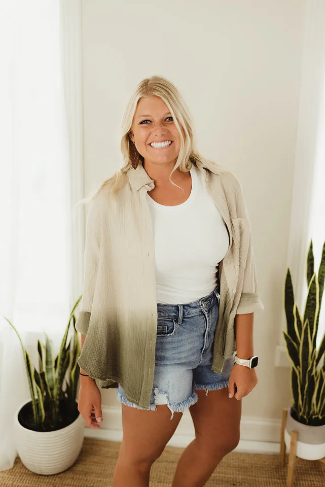 Dip Dye Button Down