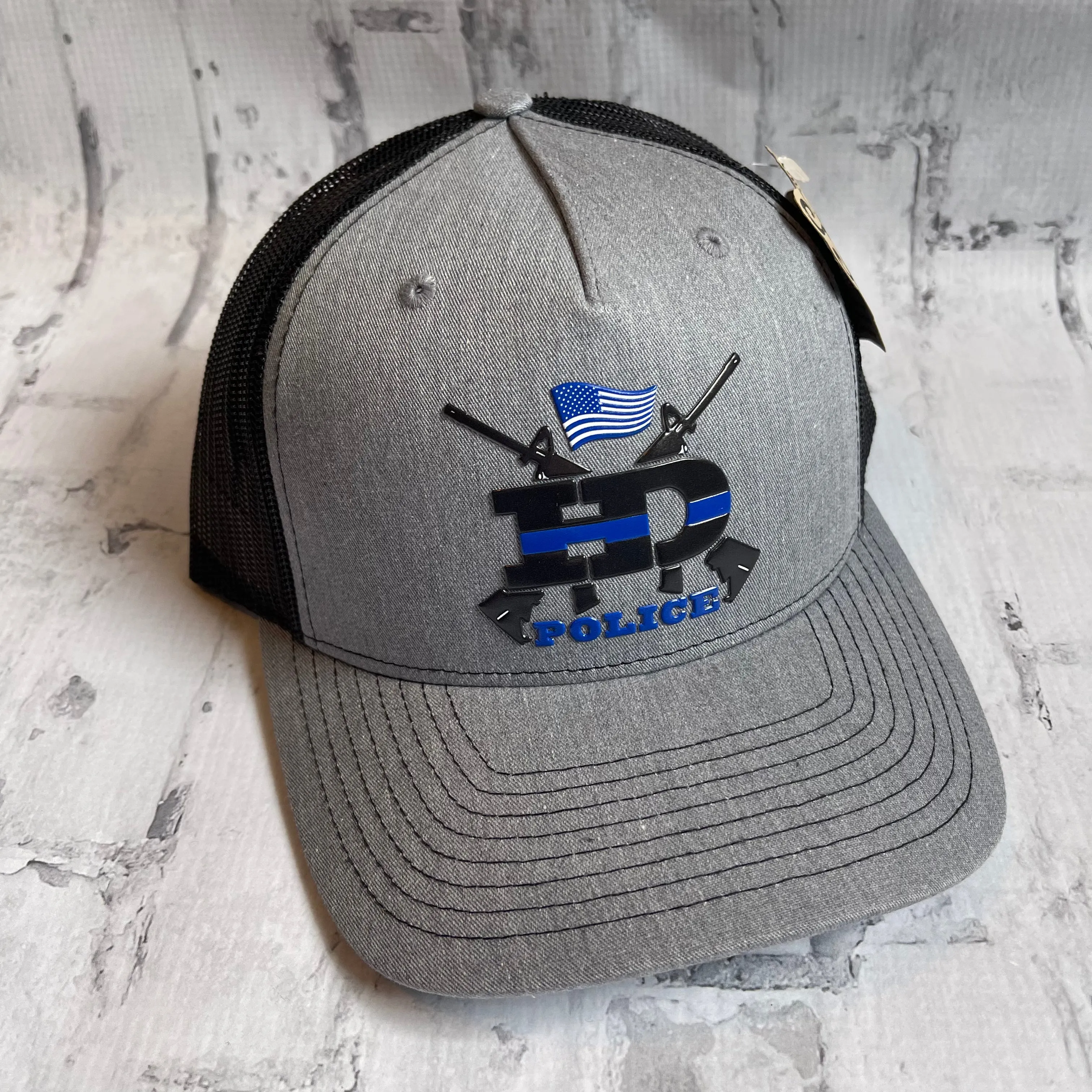 Hammer Down "HD Police" Hat - Heather Gray with Rubber Patch