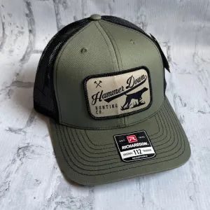 Hammer Down "Hunting Dog" Hat - Loden/ Black with Woven Patch