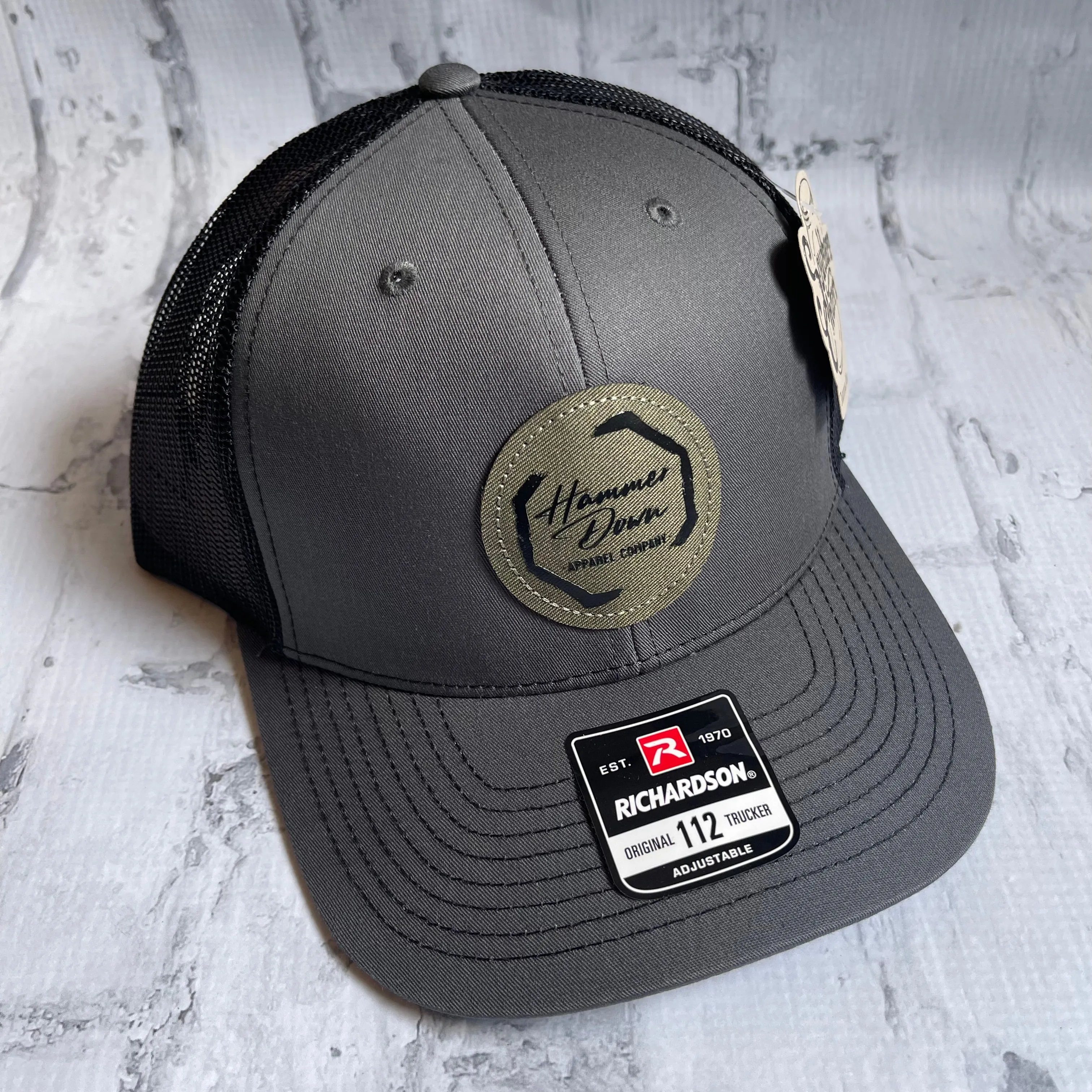 Hammer Down "Paint Swatch" Hat - Charcoal with Leather Patch