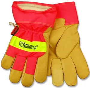 Heatkeep 1938-M Work Gloves, Men's, M, Wing Thumb, Orange/Palamino :PR: QUANTITY: 1