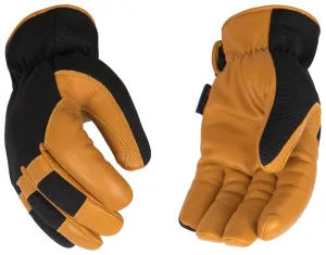 KincoPro 3102HPK-XL Safety Gloves, Men's, XL, Wing Thumb, Easy-On Cuff, Polyester/Spandex Back, Black/Gold :PR: QUANTITY: 1