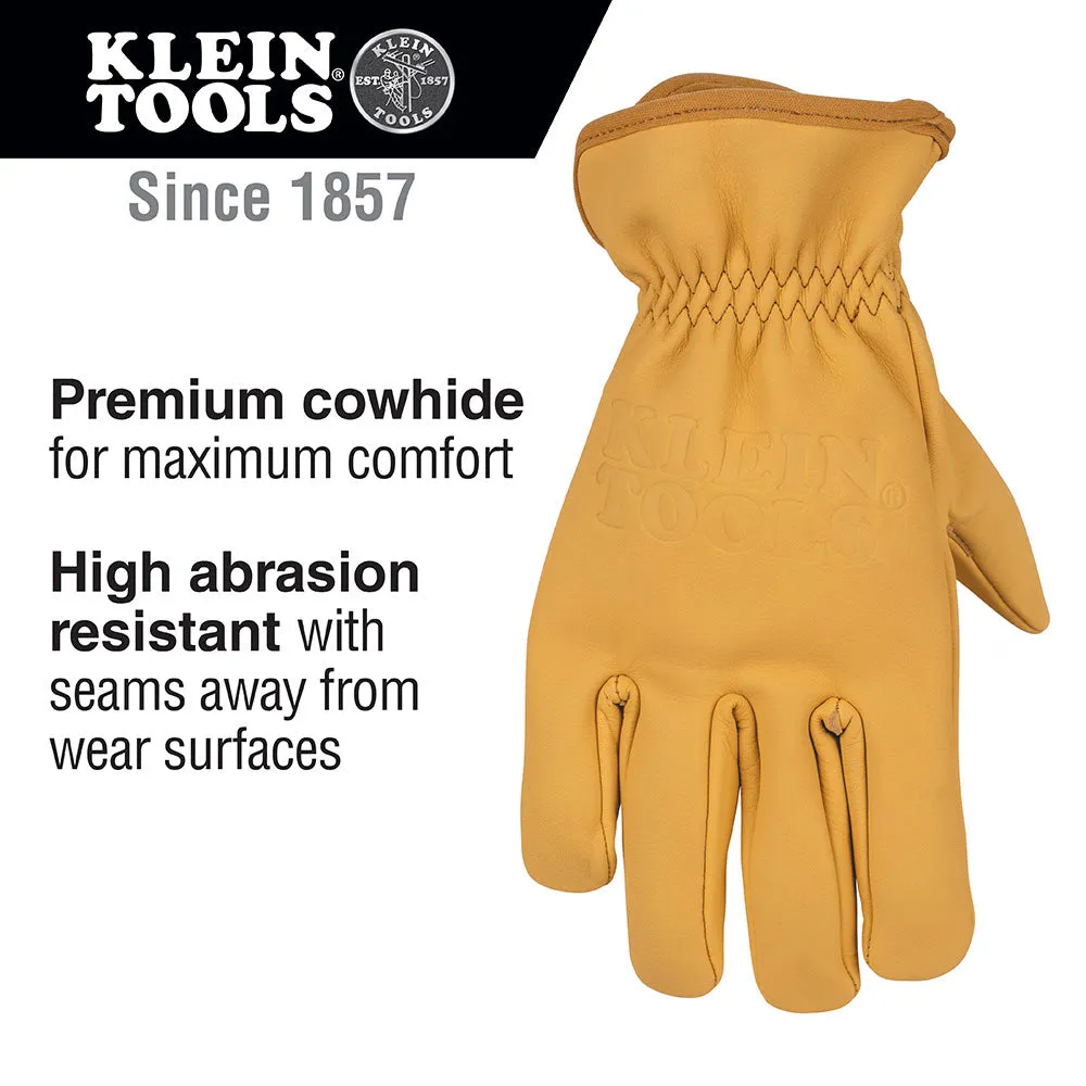 Klein 60604 Cowhide Leather Gloves, Large