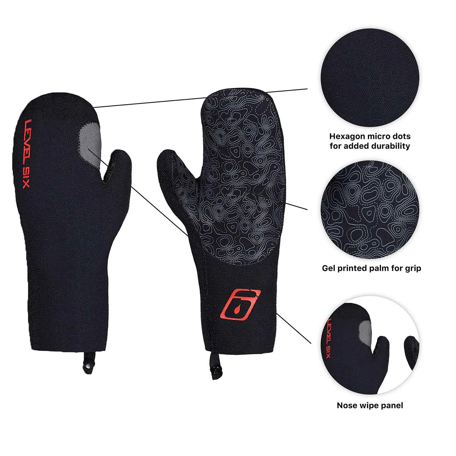 Level Six Neutron 2 mm Neoprene Paddling Mitts
