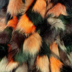 Luxury Faux Fur - Damson/Brown