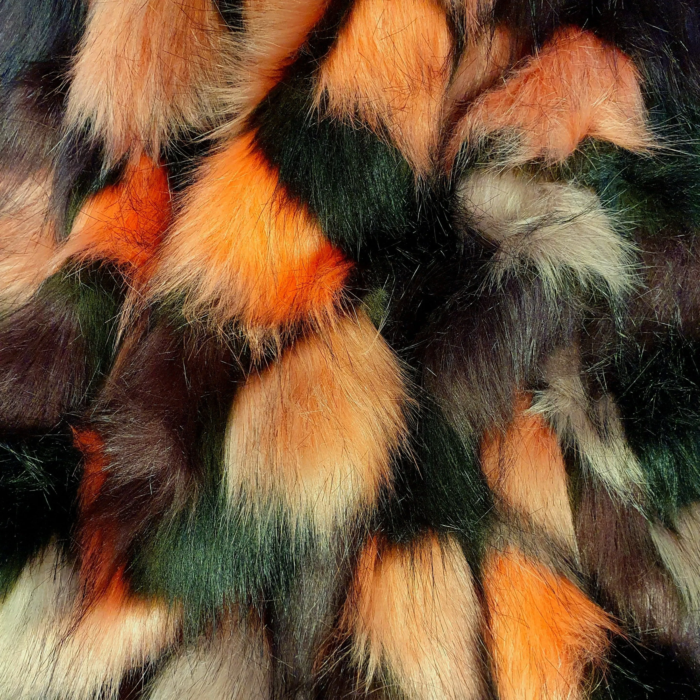 Luxury Faux Fur - Damson/Brown