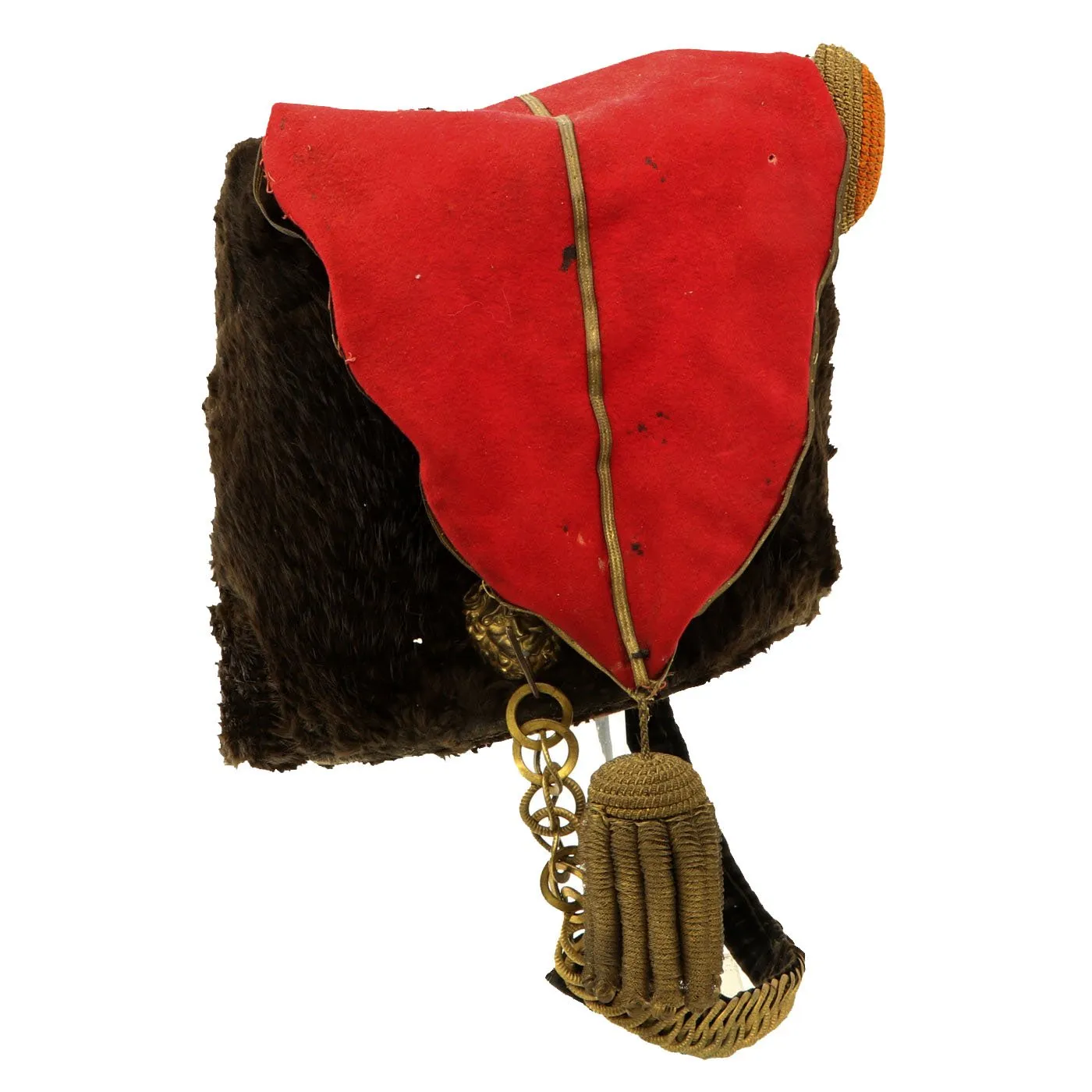 Original Dutch Pre-WWII Hussar Kolbak Fur Busby