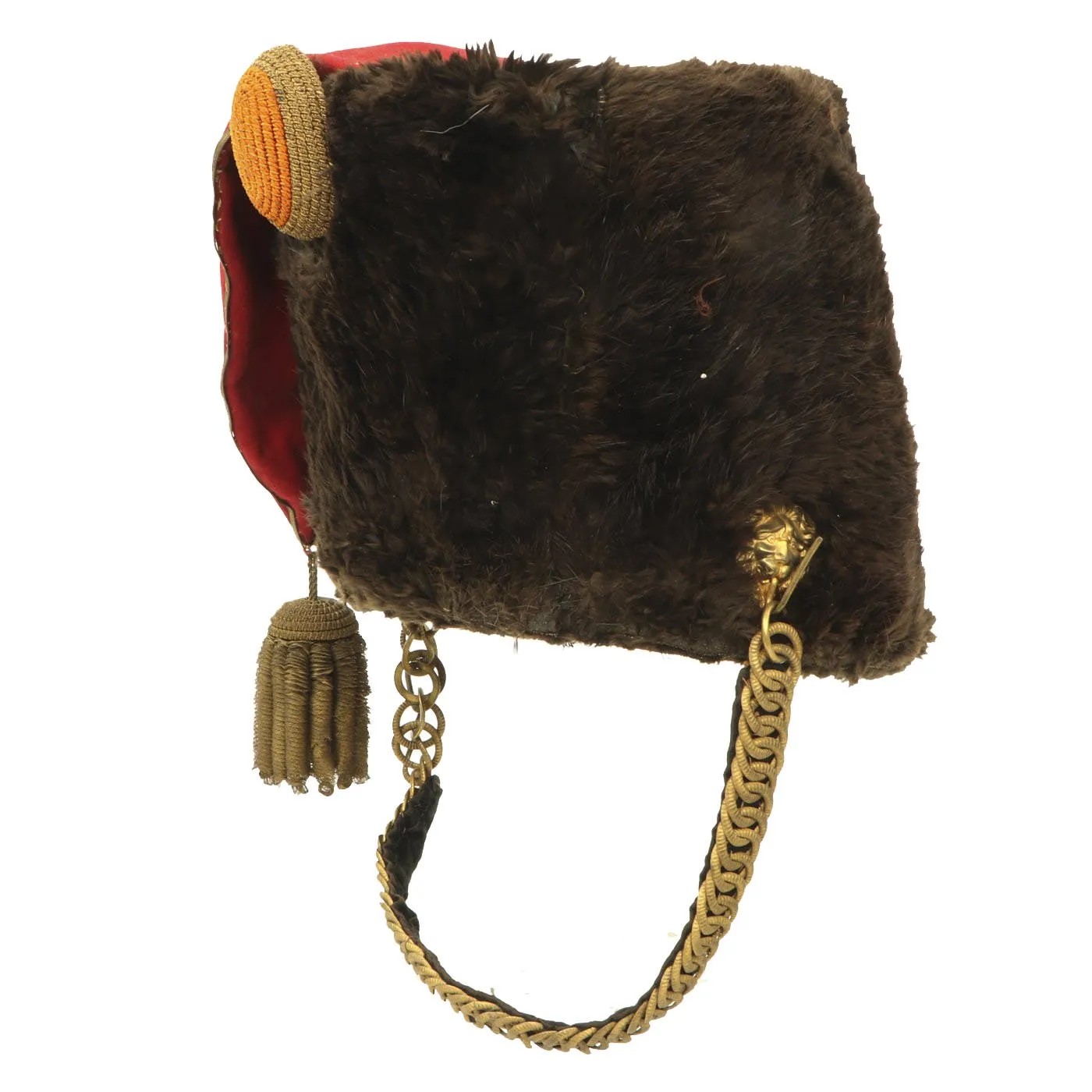 Original Dutch Pre-WWII Hussar Kolbak Fur Busby
