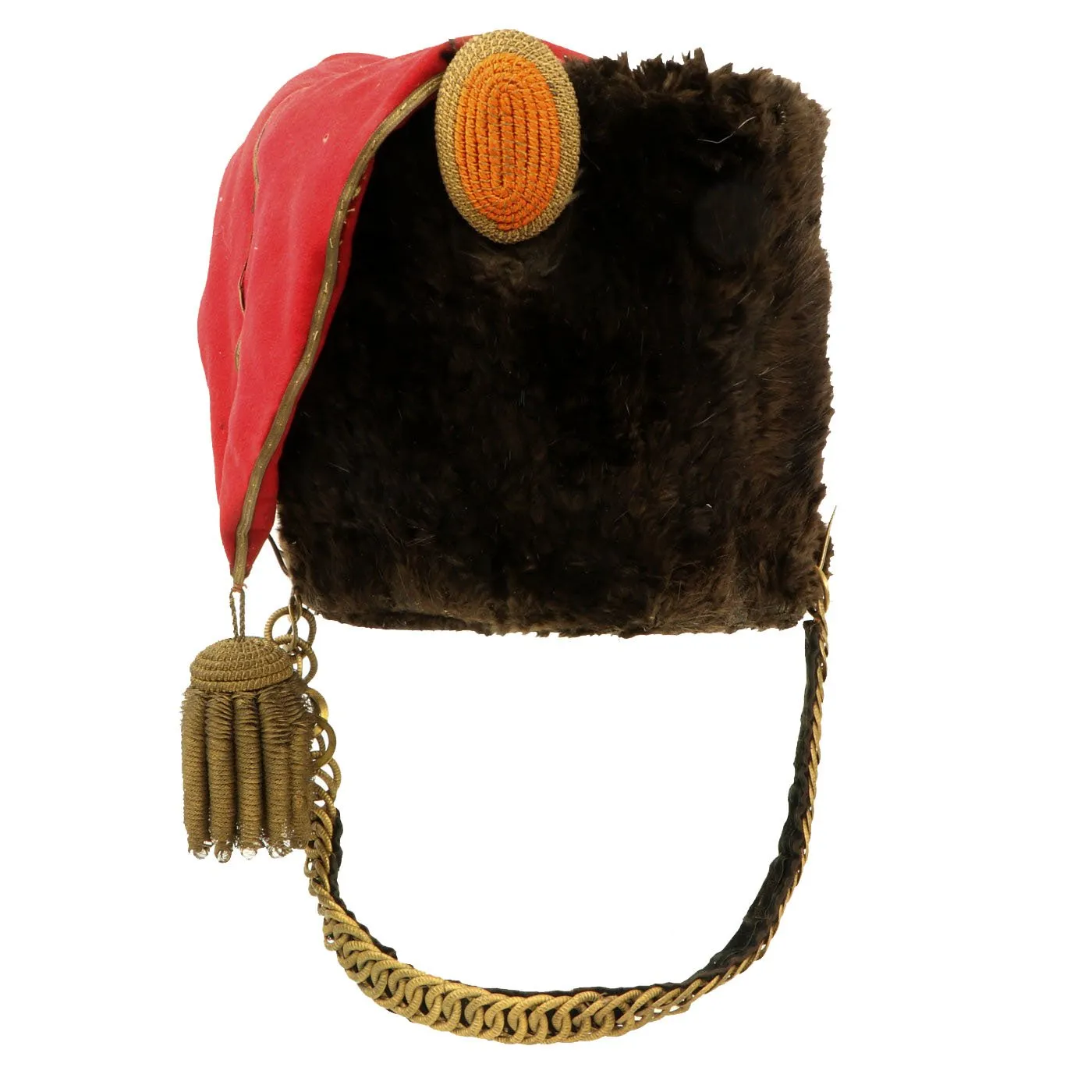 Original Dutch Pre-WWII Hussar Kolbak Fur Busby