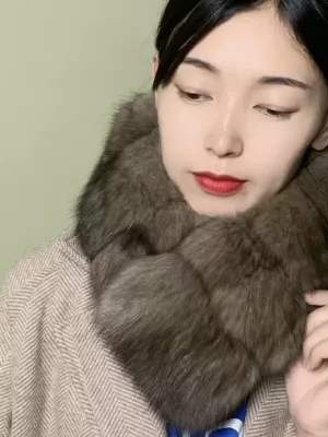 Sable scarf super 5a grade whole leather luxury sable fur neck scarf fur mink fur collar real fur scarf autumn and winter