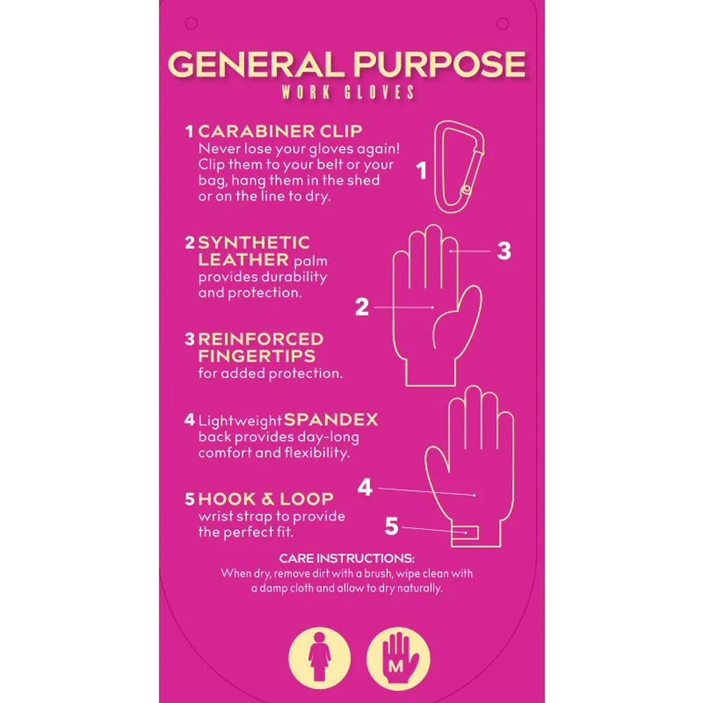 Treadstone ClipGlove Purple General Purpose Gloves - Small