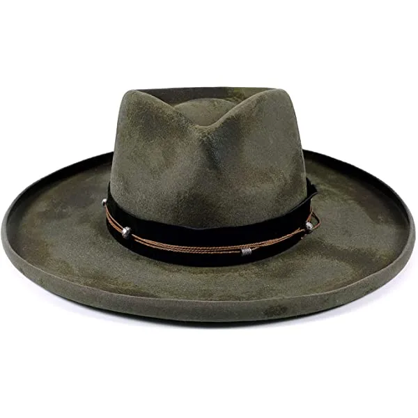 Vintage Fedora Lightning hat-Indigo Brown