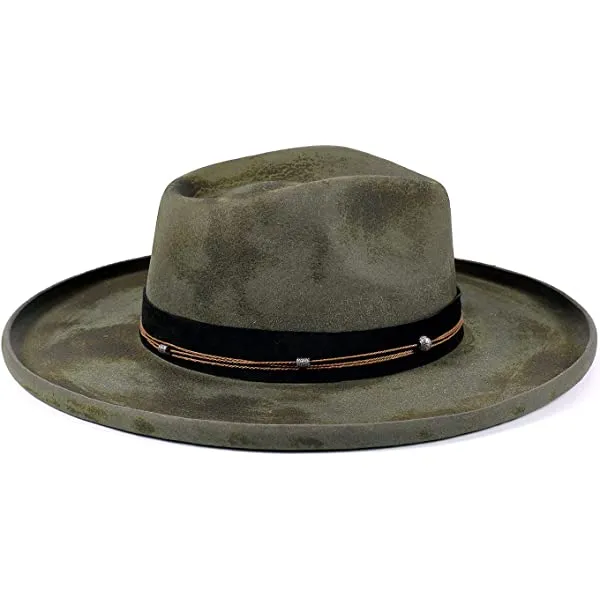 Vintage Fedora Lightning hat-Indigo Brown