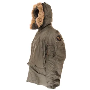 VINTAGE USAF PARKA AIRCREW JACKET TYPE N-3B N3B 1963 VIETNAM WAR SIZE MEDIUM