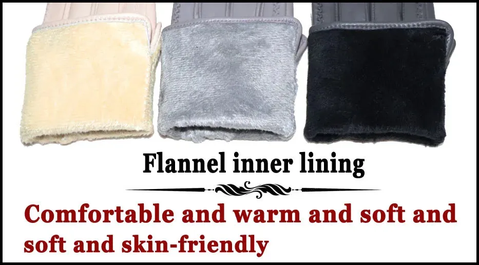 Women's Sheepskin Gloves Winter Warmth Plus Velvet Short Thin Touch Screen Driving Female Color Leather Gloves New High-end 2024