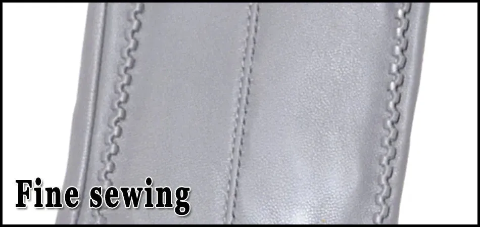 Women's Sheepskin Gloves Winter Warmth Plus Velvet Short Thin Touch Screen Driving Female Color Leather Gloves New High-end 2024