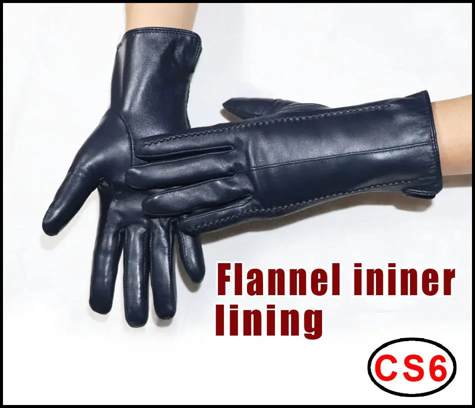 Women's Sheepskin Gloves Winter Warmth Plus Velvet Short Thin Touch Screen Driving Female Color Leather Gloves New High-end 2024